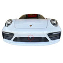 Porsche Carrera 992 (Sport Design Package) with Front Driving Camera - Front Grille Set - Silver Finish (2018 -) Omi Grille