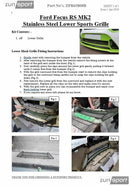 Ford Focus MK2 RS - Front Grille Set (Without Locking Mechanism) - Black Finish (2008 - 2011)