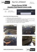 Nissan Navara Front Lower Grille (NP300) - Silver Finish (2015 -) Omi Grille
