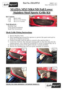 Mazda MX5 MK4 ND - Full Lower Grille - Black Finish (2015 -) Omi Grille