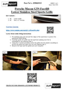 Porsche Macan GTS Facelift - Lower Grille - Black finish (2019 to ) Omi Grille