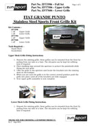 Grande Punto and Sport -Upper Grille - Black finish (2006 to 2009)