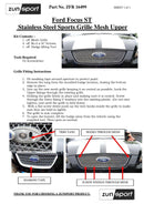 Ford Focus ST - Upper Grille - Silver finish (2005 to 2007)