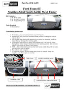 Ford Focus ST - Upper Grille - Silver finish (2005 to 2007) Omi Grille