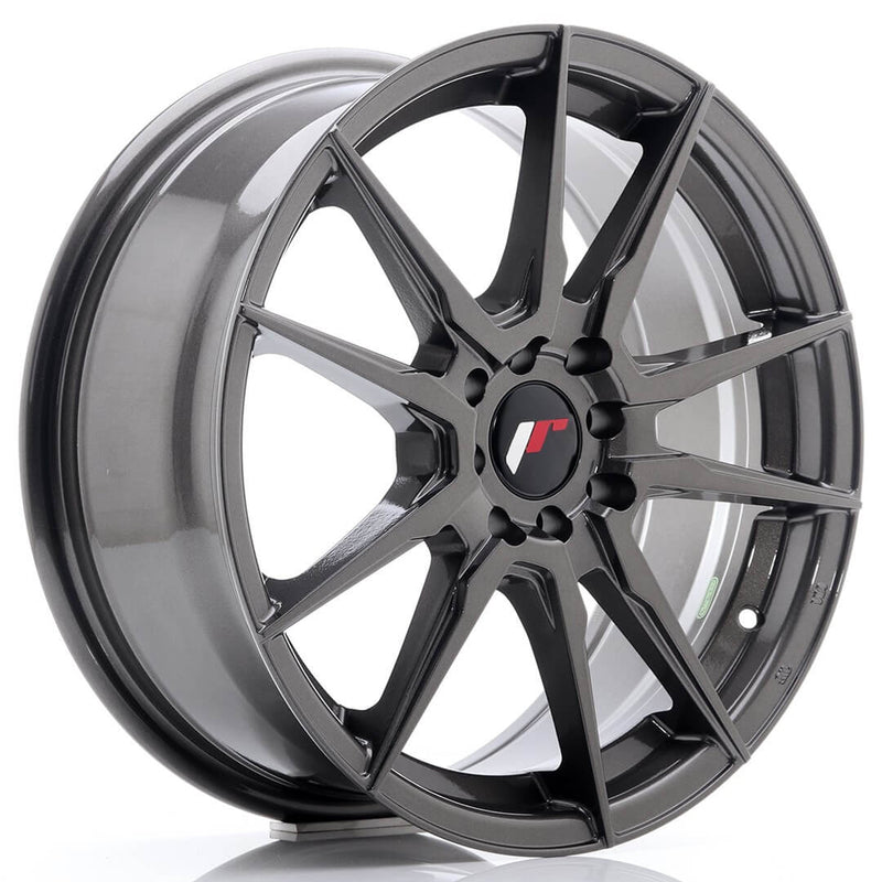 JAPAN RACING JR21 (Hyper Gray) 8.0x19 5x112, 5x100, 5x130, 5x120, 5x108, 5x114.3, 5x127, 5x118, 5x110, 5x115, 5x105, 5x120.6 ET20 SKU:JR211980F15X2072HG1
