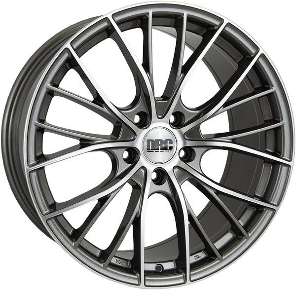 DRC DMM (Gunmetal / Polished Face) 8.0x19 5x112 ET45 SKU:L9805112GP9545