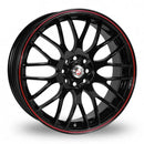 Calibre Motion (Gloss Black / Red Pinstripe) 7.5x18 5x112, 5x108 ET43 SKU:Y875H-TBR0143 79Wheels