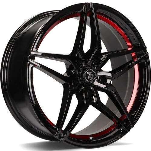 79Wheels SV-A (Bgril- Black Glossy Red Inner Lip) 8.0x18 5x114.3 ET40 SKU:SVA18805114340731BGRILST