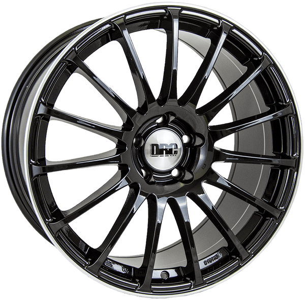 DRC Rapide (Gloss Black / Polished Lip) 9.0x18 5x112 ET48 SKU:L8905112BP9548