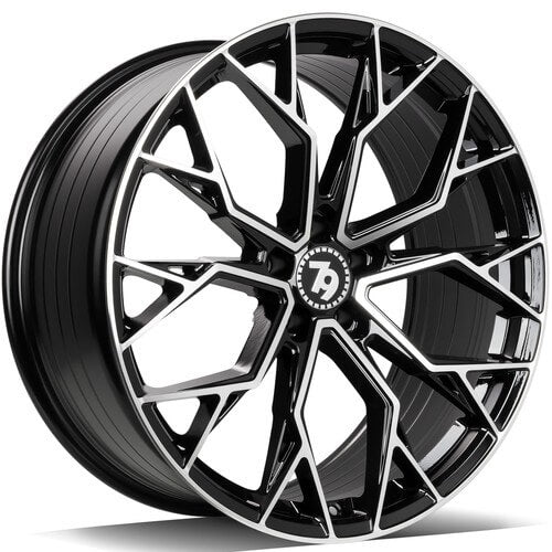 79Wheels SCF-H (Bfp - Black Front Polished) 9.5x19 5x120 ET35 SKU:SCFH1995512035726BFP