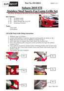 Subaru Impreza STi - Fog Lamps Grille Set - Black finish (2011 to 2014)