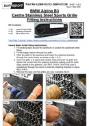 Zunsport compatible with Zunsport Compatible with BMW Alpina B3 Biturbo Centre Grille - Black Finish (2023 - 2025)