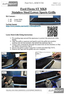 Ford Fiesta ST MK8 - Lower Grille - Black Finish (2018 - )