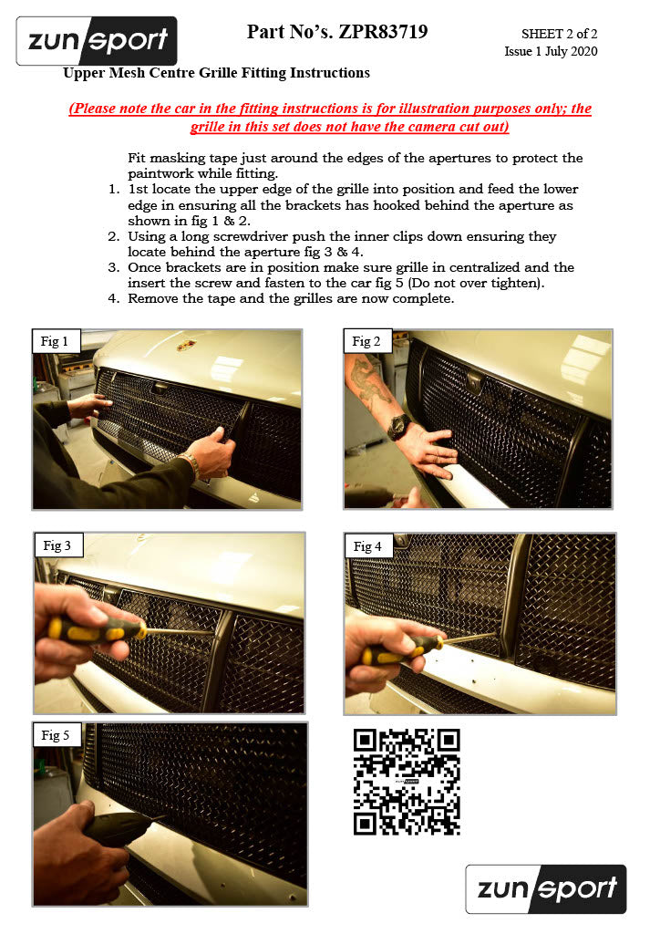 Porsche Macan GTS Facelift - Upper Grille Set (2019 to )