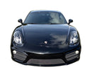 Porsche Cayman 981 (Manual/PDK without Sensors) - Front Grille Set - Silver finish (2012 to 2016) Omi Grille