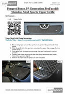 Peugeot Boxer 3rd Gen - Upper Grille - Black Finish (2006-2013) Omi Grille