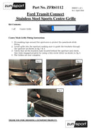 Ford Transit Connect - Centre Grille - Silver Finish (2012 -)