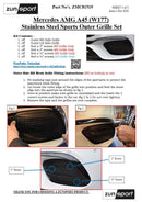 Mercedes AMG A45 (W177) - Front Grille Set - Silver Finish (2019 - )