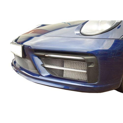 Porsche 992 Carrera (Sport Design Package) - Front Grille Set - Silver Finish (2018 -)