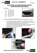 Porsche Carrera 991 C4S - Outer Grille Set - Black finish (2012 to 2015) Omi Grille