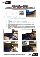 Porsche Carrera 991.2 Turbo And Turbo S - Centre Grille Set (ACC) - Black Finish (2016 to 2018)