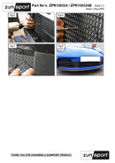Zunsport compatible with Porsche Carrera 992.2 Base / T / S with Front Driving Camera Front Grille Set (2024 -)