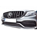Mercedes AMG C63 Facelift (W205) - Front Grille Set - Silver Finish (2019 - ) Omi Grille