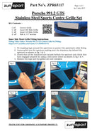 Porsche Carrera 991.2 GTS - Centre Grille Set - Black Finish (2017 to 2019)