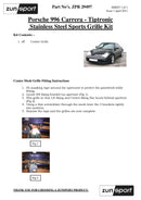 Porsche Carrera 996 (Tiptronic) - Front Grille Set - Black finish (1997 to 2002)