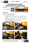 Ford Mustang GT Facelift - Lower Grille - Silver finish (2018 -)