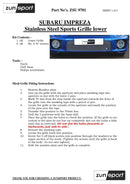 Subaru Impreza Bug Eye - Lower Grille - Silver finish (2001 to 2003)