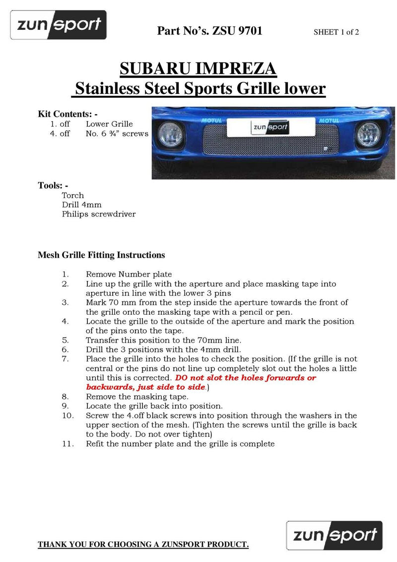 Subaru Impreza Bug Eye - Lower Grille - Silver finish (2001 to 2003)