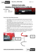 Nissan Navara - Front Grille Set - Black finish (2006 to 2009) Omi Grille