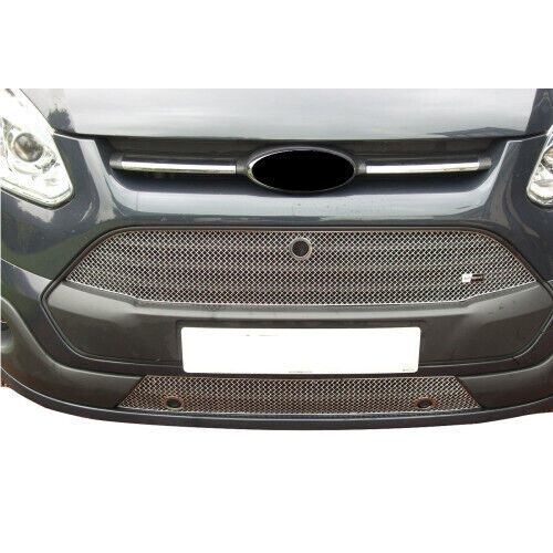 Ford Transit Custom - Front Grille Set (With Parking Sensors) - Black finish (2013 - 2018)