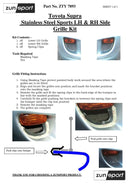 Toyota Supra Mark IV - Side Grille Set - Black finish (1993 to 1998) Omi Grille
