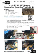 Porsche Cayman 987.1 And 987.2 - Side Vent Grille Set - Black finish (2005 - 2013)