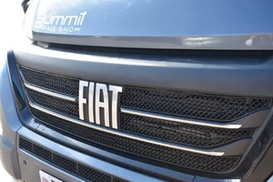 Fiat Ducato 2023 (FIAT badge only) Upper Grille Set - Black Finish - (2023 - )