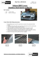 Subaru BRZ -Lower Grille - Silver finish (2012 - 2016)
