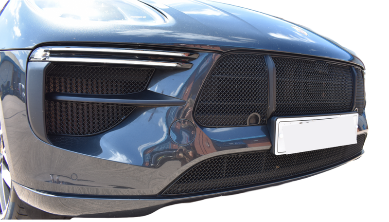 Zunsport compatible with Porsche Macan Turbo PDK Front Grille Set - Black Finish (2019 - 2021)
