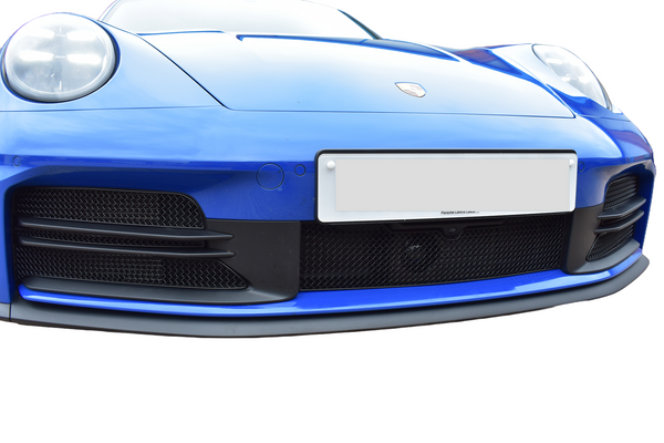 Zunsport compatible with Porsche Carrera 992.2 Base / T / S with Front Driving Camera Front Grille Set - Black Finish (2024 -)