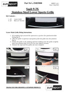 Saab 9-3X - Lower Grille - Black finish (2009 to 2011)