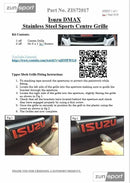 Isuzu DMAX - Centre Grille - Black Finish (2017 - ) Omi Grille