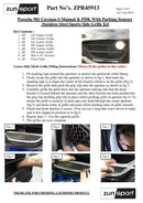 Porsche Cayman S 981 (PDK with Sensors) - Front Grille Set - Black finish (2012 to 2016)