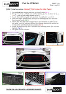 Ford Focus St Mk3 - Front Grille Set - Black finish (2011 to 2014)