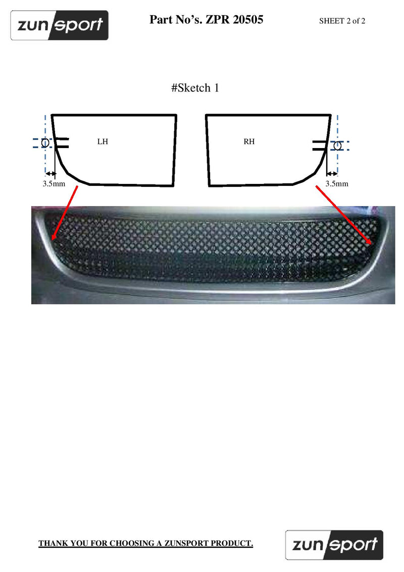 Porsche Cayman 987.1 - Front Grille Set (Manual and Tiptronic) - Black finish (2005 to 2009)