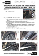 Porsche Cayman/Boxster 981 (All) - Side Vents Grille Set - Black finish (2012 to 2016)