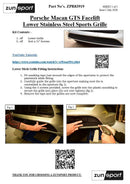 Porsche Macan GTS Facelift - Lower Grille - Silver finish (2019 to ) Omi Grille