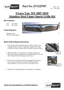Vauxhall Vivaro - Top Grille - Black finish (2006-2014) Omi Grille