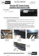 Porsche Carrera 997 Turbo - Centre Grille - Silver finish (2006 to 2012)