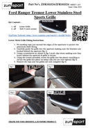 Ford Ranger Tremor P703 - Lower Grille (2023 -) Omi Grille